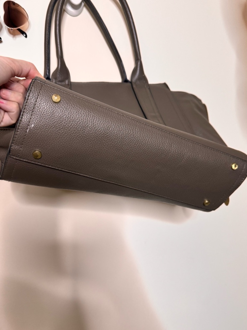 3.1 Phillip Lim for Target Brown Pebbled Leather Tote with Gold Hardware - Picture 4 of 6